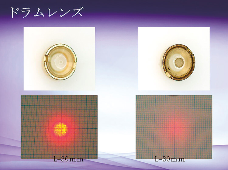 ドラムレンズの汚れで照射出力は大きくおちます。