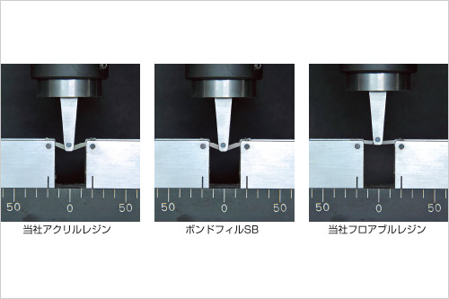 3点曲げ試験の写真