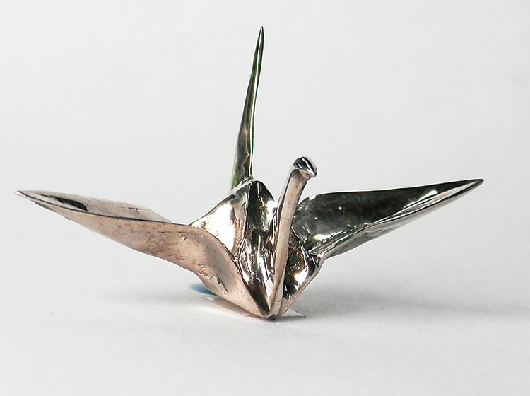 エアロマーズSVで鋳造した折鶴