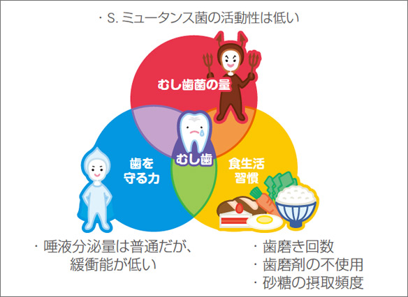 図9 CAT21FastとBufの結果と患者の問診から得られた結果をカイスの輪にあてはる。