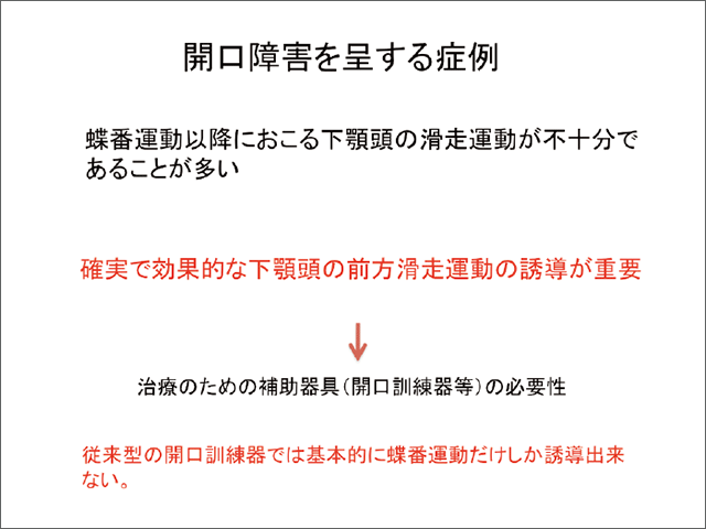 開口障害を呈する症例の図