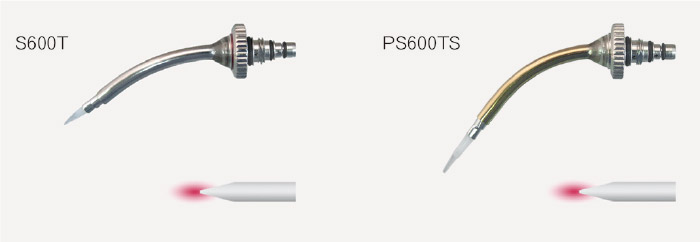 S600TおよびPS600TSの形態と照射パターン