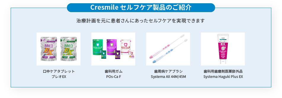 Cresmile セルフケア製品のご紹介