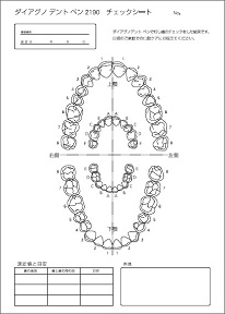 ダイアグノデント ペン チェックシート 患者様用（数値・目安記載無し）のイメージ