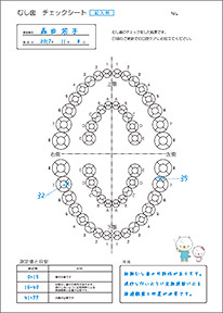 むし歯 チェックシート[記入例] 患者様用（数値・目安記載無し）のイメージ