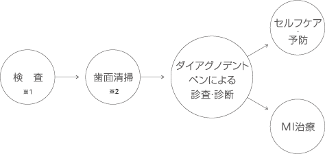 診査・診断の流れの図