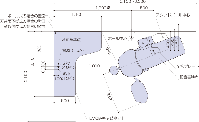 Spaceline EMCIA Type Ⅲ UP　配置図