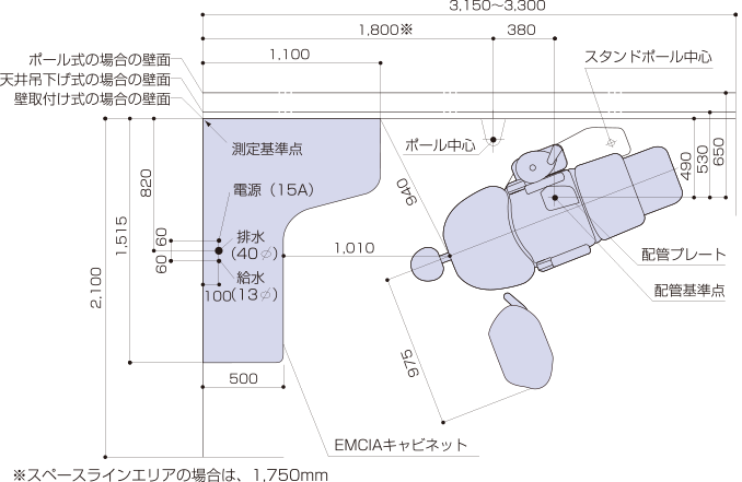 Spaceline EMCIA Type Ⅲ UP-FT　配置図