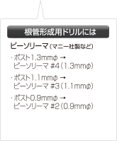 根管形成用ドリルには