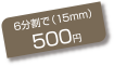 6分割で（15mm） 500円