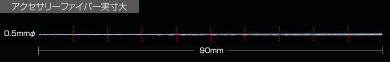 アクセサリーファイバー実寸大のイメージ