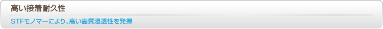 [高い接着耐久性] STFモノマーにより、高い歯質浸透性を発揮