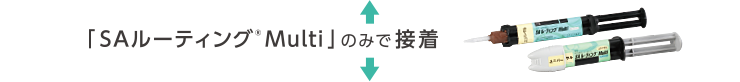 ↑「SAルーティング®Multi」のみで接着↓