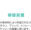 補綴装置　※各材料により作成されたクラウン、ブリッジ、インレー、アンレーの接着に用います。