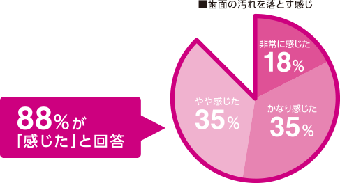 歯面の汚れを落とす感じ