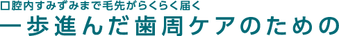 口腔内すみずみまで毛先がらくらく届く一歩進んだ歯周病ケアのための