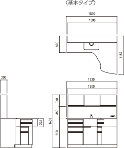 基本タイプの図面イメージ